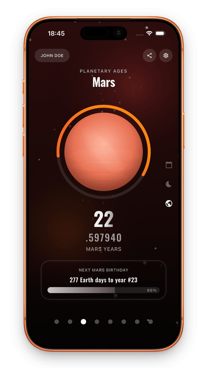 Astral Age app screens